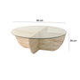 Hanah Home Mesa de café Lily en color Travertino
